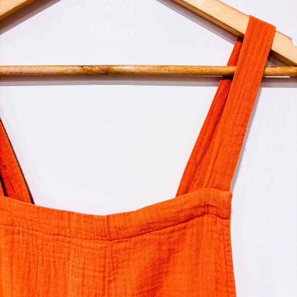 BILLABONG Orange cotton romper | relaxed beachy summer one-piece | Large * - Picture 6 of 10
